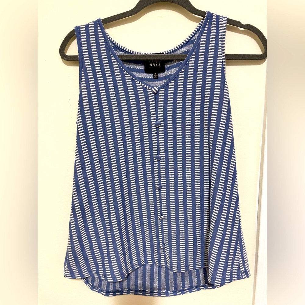 Cute blue casual tank